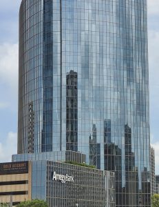 Downtown Houston High-rise window washing 2 Downtown Houston High-rise window washing