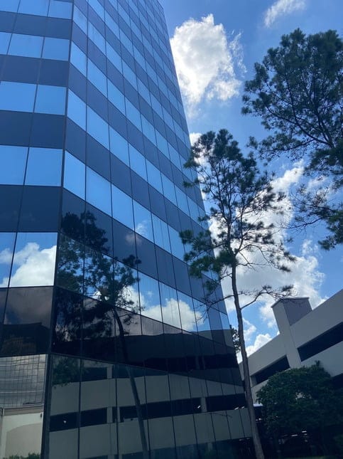 Downtown Houston High-rise window washing 1 Downtown Houston High-rise window washing